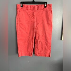 J. Crew Size 6 Chino Favorite Fit Peach Light Coral Capri Preowned
